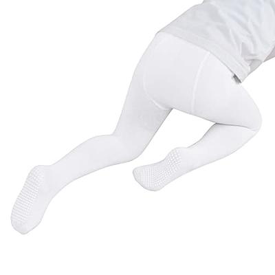 Non-Slip Super Soft Ribbed Baby and Toddler Tights in Silver