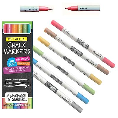 Funcils Fine Tip Chalk Markers for Chalkboard, Blackboard, Window, Labels,  Bistro, Glass, Car, Board (10 Pack, 3mm) - Wet Wipe E