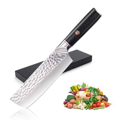  syvio Chef Knife Set, Kitchen Knives with High Carbon Stainless  Steel & Wooden Handle, Kitchen Knife Set 3 PCS-8 Chef's Knife &7 Santoku  Knife&5 Paring Knife with Gift Box: Home 