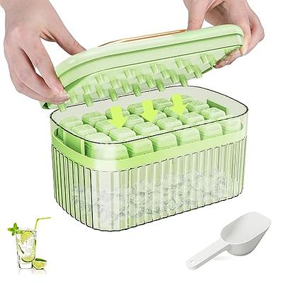 4Packs Ice Cube Trays for Freezer with Lid and Storage Ice Bucket Bin Tong  Scoop