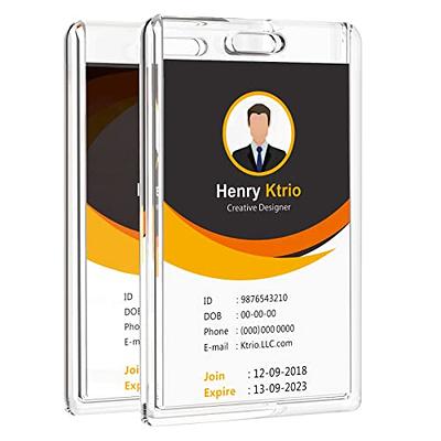 Acrylic Kpop Photocard Holders Keychain ID Badge Holder with Spiral Wrist  Coil Transparent ID Card Holder Photo Card Protector for School ID Office  ID