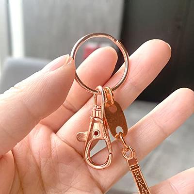 100 Pcs Premium Swivel Snap Hooks with Key Rings,Metal Lanyard Keychain  Hooks Lobster Clasps for Key Jewelry DIY Crafts 1.38inch/35mm(50 Pcs  Lanyard Snap Hooks+50 Pcs Key Rings) 
