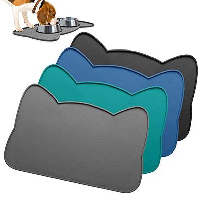 Silicone Dog Cat Food Mat, Waterproof Slip Resistant Raised Edge Pet Feeding  Mats, Pet Bowl Mat Anti-Messy and Prevent Spill on Floor, Dishwasher  Safe(M: 18.9 X 11.8, Cream) - Yahoo Shopping