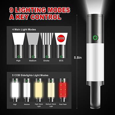 Brightest Magnetic Pen LED FlashLight with Flashing Red emergency