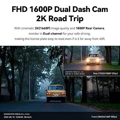 Dual Dash Cam, Dual 1920x1080P FHD, Front and Rear Dash Camera