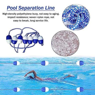 Swimming Pool Safety Rope Float Lane Divider Pool Divider Rope Float -16ft  18ft 20ft 22ft 25ft 30ft Long, Professional Swimming Competition Divider  Line with 2 Hooks, Landscape Pool/Water Park Buoy Wa 