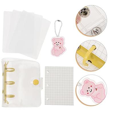  A6 Clear Soft PVC Binder Cover 6 Black Round Ring Binders Dia  20mm Snap Button Closure for A6 Loose Leaf Folder Refillable Notebook Binder  Shell Protector : Office Products