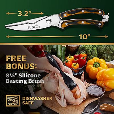 Heavy Duty Stainless Steel Poultry Shears For Bone, Chicken, Meat, Fish,  Seafood, Vegetables. Premium Spring Loaded Food Scissors. All metal Kitchen