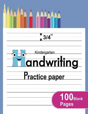 Handwriting Practice Paper for Kids100 pages 8,5X11 inches: Blank Dotted  Line notebook 8,5x11, Kindergarten writing paper for kids, writing paper  for