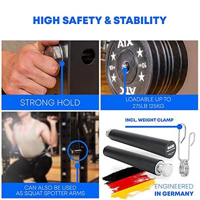 Weight Plate Holder Power Rack Attachment Barbell Safety Bars 2 Inch  Olympic Plate Storage Power Squat