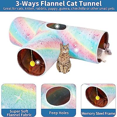 Miss Meow Cat Tunnel,Cat Tunnel for Indoor Cat, Kitten Toys Collapsible 3  Ways Play Toy, Pet Tube Hideaway Tunnel with Ball for Cats Rabbits Kittens  (Brown and Black Paws) - Yahoo Shopping