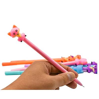 Lopenle 8PCS Novelty Cow Pens Retractable Animal Gel Pen Cartoon Milk Cow  Pens 0.5mm Black Ink For School Home Office Stationery Store