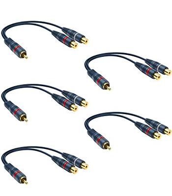 Audio Cables Digital Coaxial 6inch RCA Female to 2-RCA Male Splitter Adapter
