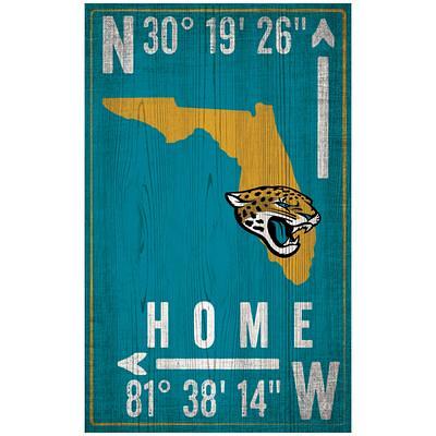 Jacksonville Jaguars Horizontal Coordinate 6 x 12 Sign - Sports