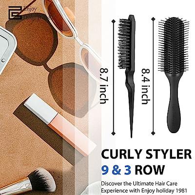 3 Pieces Mini Small Oval Hair Brush Detangling Brush Soft Bristles