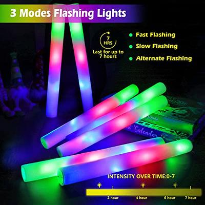 Glow Sticks Bulk, 100Pcs LED Foam Sticks, Foam Glow Sticks for