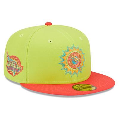 Men's Florida Marlins New Era Pink/Lime Green 1997 World Series Champions  Cooperstown Collection Beetroot Cyber