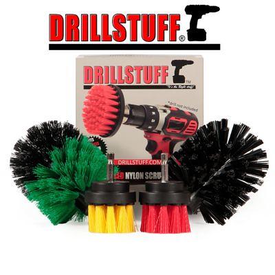 Drillstuff 4 pc. Medium Stiffness Tile Grout Brushes for Drill