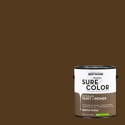 Rust-Oleum Sure Color White, Exterior Paint + Primer, Flat Finish, 2-Pack