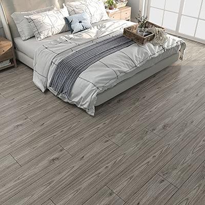 VEELIKE 6''x36'' Beige Grey Peel and Stick Floor Tile Waterproof