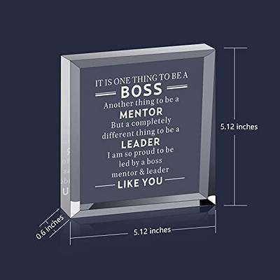 Leader Boss Mentor Appreciation Gifts Acrylic Office Keepsake for Boss Lady  Girl Birthday Christmas Boss's Day Gifts for Men Women Female Dad Retirement  Paperweight Thank You Work Gift to Friend - Yahoo