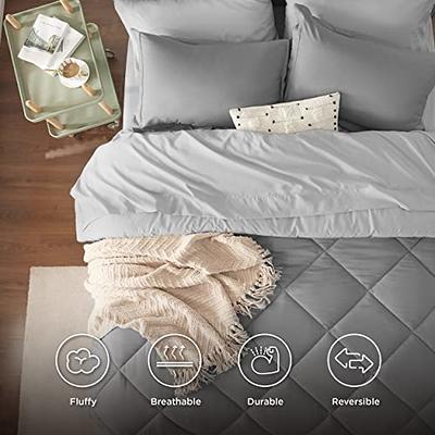 Bedsure Full Size Comforter Sets - Bedding Sets Full 7 Pieces, Bed in A Bag Grey Bed Sets with Comforter, Sheets, Pillowcases & Shams, Adult & Kids