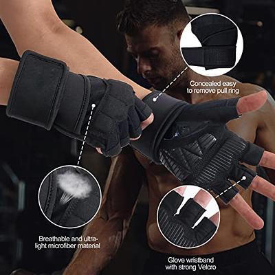 Crossfit Training Gloves, Wrist Support+1 Ring, Hand Palm Protector