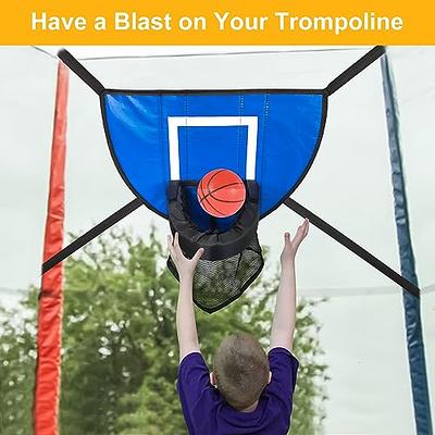 TOYMIS Trampoline Basketball Hoop, Breakaway Rim for Dunking Trampoline  Basketball Attachment with Mini Basketballs Trampoline Accessory for Kids