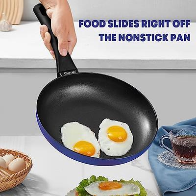 SENSARTE Nonstick Frying Pan Skillet with Glass Lid, Swiss Granite Coating  Omelette Pan with Cover, Healthy Cookware Chef's Pan with Top, PFOA Free