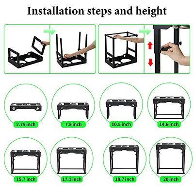 Elevated Dog Bowls for Large Dog,Raised Dog Bowls, Adjustable to 8  Heights(2.75 up to 20''),for Large,X/XL Large,Medium, Sized Dogs with 2  Stainless