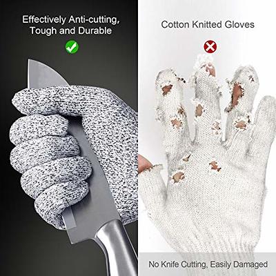 Tesuchan Cutting Gloves, 2 Pairs Cut Resistant Gloves, Cut Proof