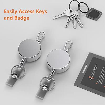  Diateklity 20 Pack Retractable Badge Holder with