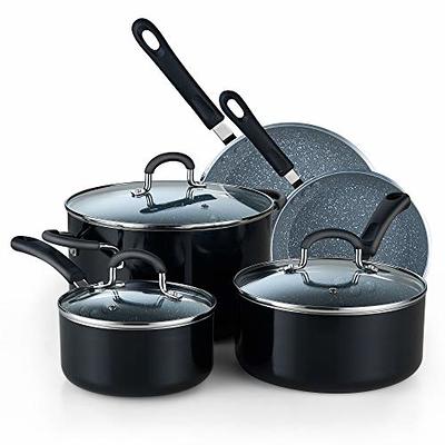 JTSQ Sauce Pan Set - Stainless Steel Kitchen Cookware with Lids