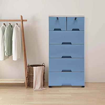 Plastic Storage Dresser Bedroom 6 Drawer Clothes Organizer Tower Cabinet  Office