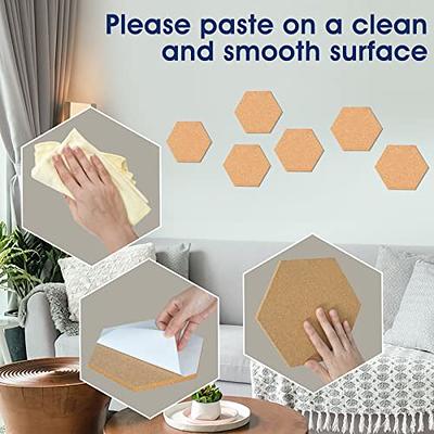  STOBOK 16 Pcs Felt Wall Stickers Hexagon Cork Boards