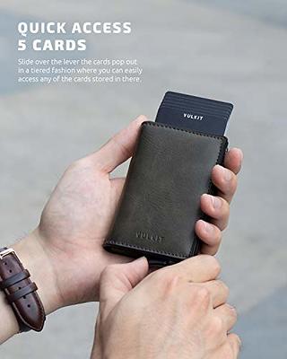  VULKIT Pop up Wallet Credit Card Holder with Extra