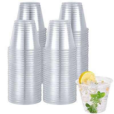 PAMI 5oz Clear Plastic Cups [Pack of 100] - Disposable Drinking Glasses  Bulk - BPA-Free Party Cups For Iced Tea, Smoothies, Jello, Punch, Cocktails  & Cold Drinks- Throw-Away Mouthwash, Bathroom Cups 