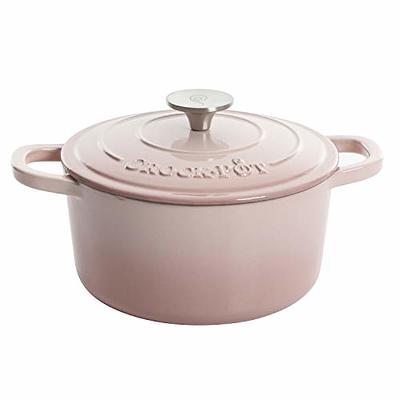 EDGING CASTING Enameled Cast Iron Dutch Oven Pot with Lid for Bread  Barking, Enameled Bread Ovens, Suitable For Variety Stovetops, 5 Quart,  White