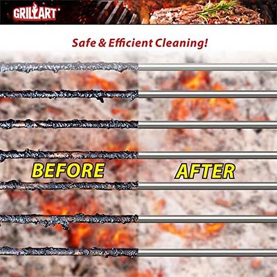 Grillart Grill Brush and Scraper with Deluxe Handle, Safe Wire Grill Brush BBQ Cleaning Brush Grill Grate Cleaner for GAS Infrared Charcoal Porcelain