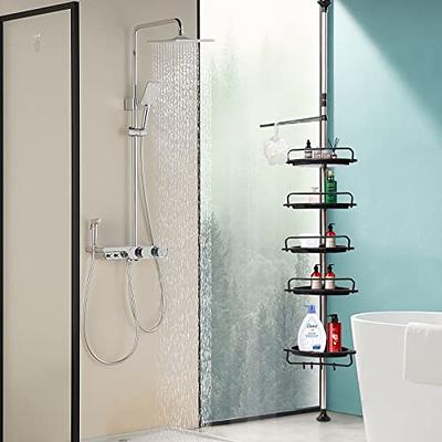 Posyla Shower Caddy, 5 Packs Shower Organizers with 3 Shower Shelves 2 Soap