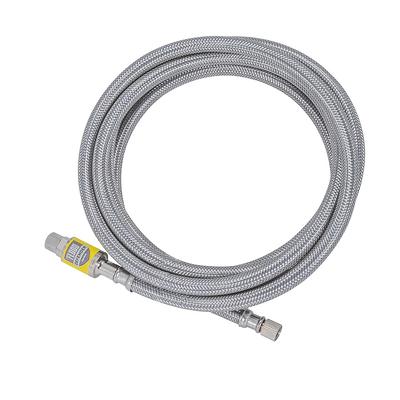 1/4 in. Comp. x 1/4 in. Comp. x 60 in. LGTH Stainless Steel Ice Maker Supply  Line Hose - Danco