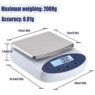 UXILAII SCIENTIFIC Lab Scale 0.01g Digital Precision Analytical Balance DWT  Unit 10mg High Precision Electronic Balance Jewelry Scale Kitchen Scale