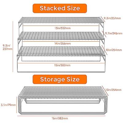 Duslogis Cooling Rack, 3-Tier Stainless Steel Stackable Baking