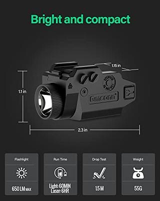  Gmconn Pistol Flashlight Green Laser White LED Light