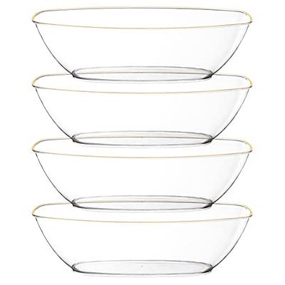 Clear Plastic Serving Bowls With Lids, Party Snack or Salad Bowl, Chip Bowls,  Snack Bowls