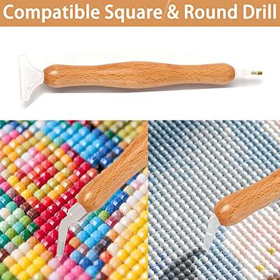 Diamond Painting Resin Pen 5D Ergonomic Diamond Art White Roller Accessories  and Tools Set Dots Round Square Drill Wax Pens Holder Supplies 