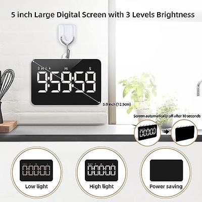 KADAMS Digital Timer for Kitchen Rechargeable Magnetic Productivity Timer  Countdown Countup Stopwatch Productivity Timer for Classroom Cook Work Desk