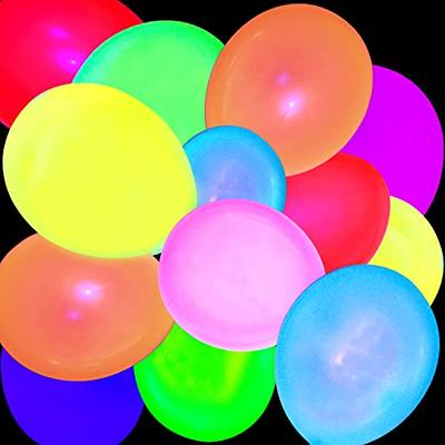 110 Pack Colored UV Neon Balloons Glow Balloons Neon Party