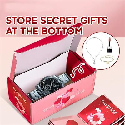 BETENSH Novelty Christmas Explosion Gift Box, Surprise Red Bounce Gift Box,  Christmas Cash Red Envelope Gift Box (Christmas Box,1 Pcs)