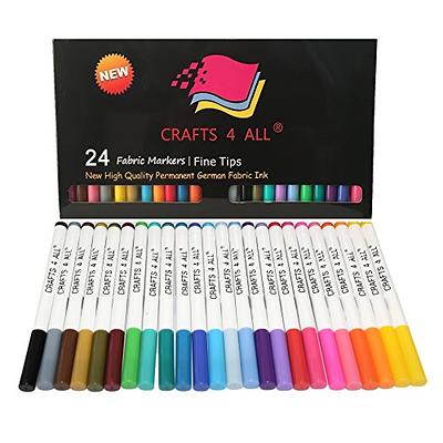 Black Fabric Markers Permanent for Clothes: Dual-Tip Fabric Marker 6 Pack,  Waterproof, Non-Toxic Fabric Pen, Used to Make Gifts for Friends, Suitable